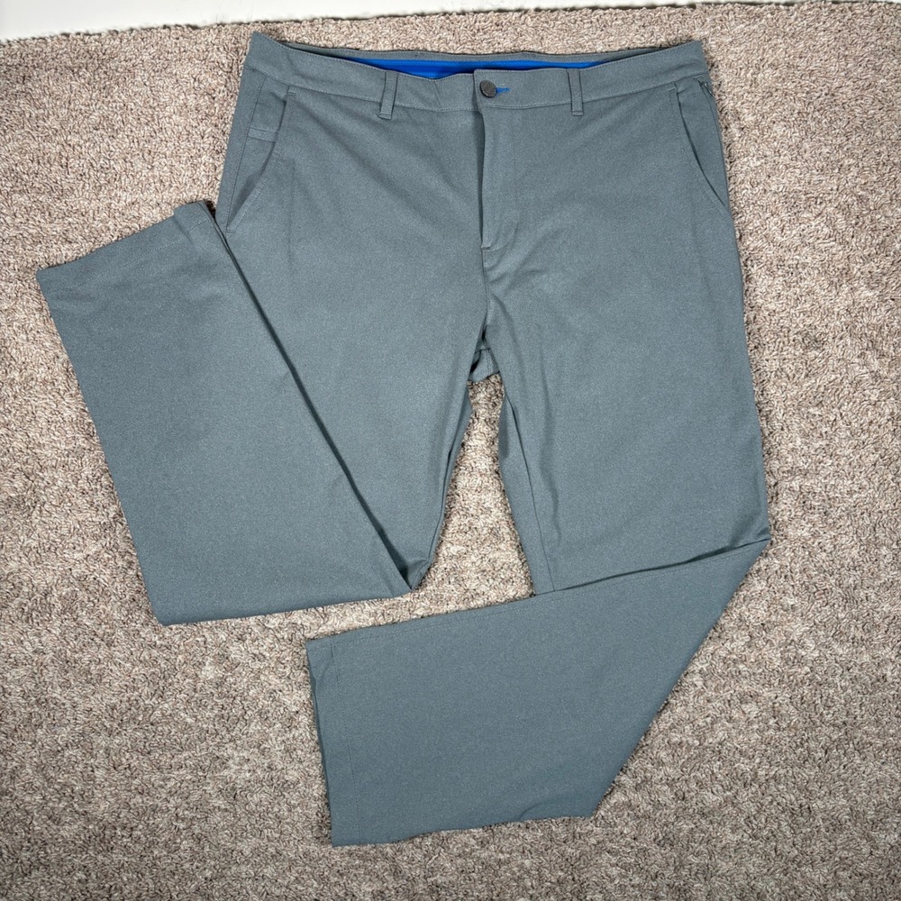Twillory Performance Pants Mens 36x30 Tailored Fit Charcoal Grey Stretch Dress